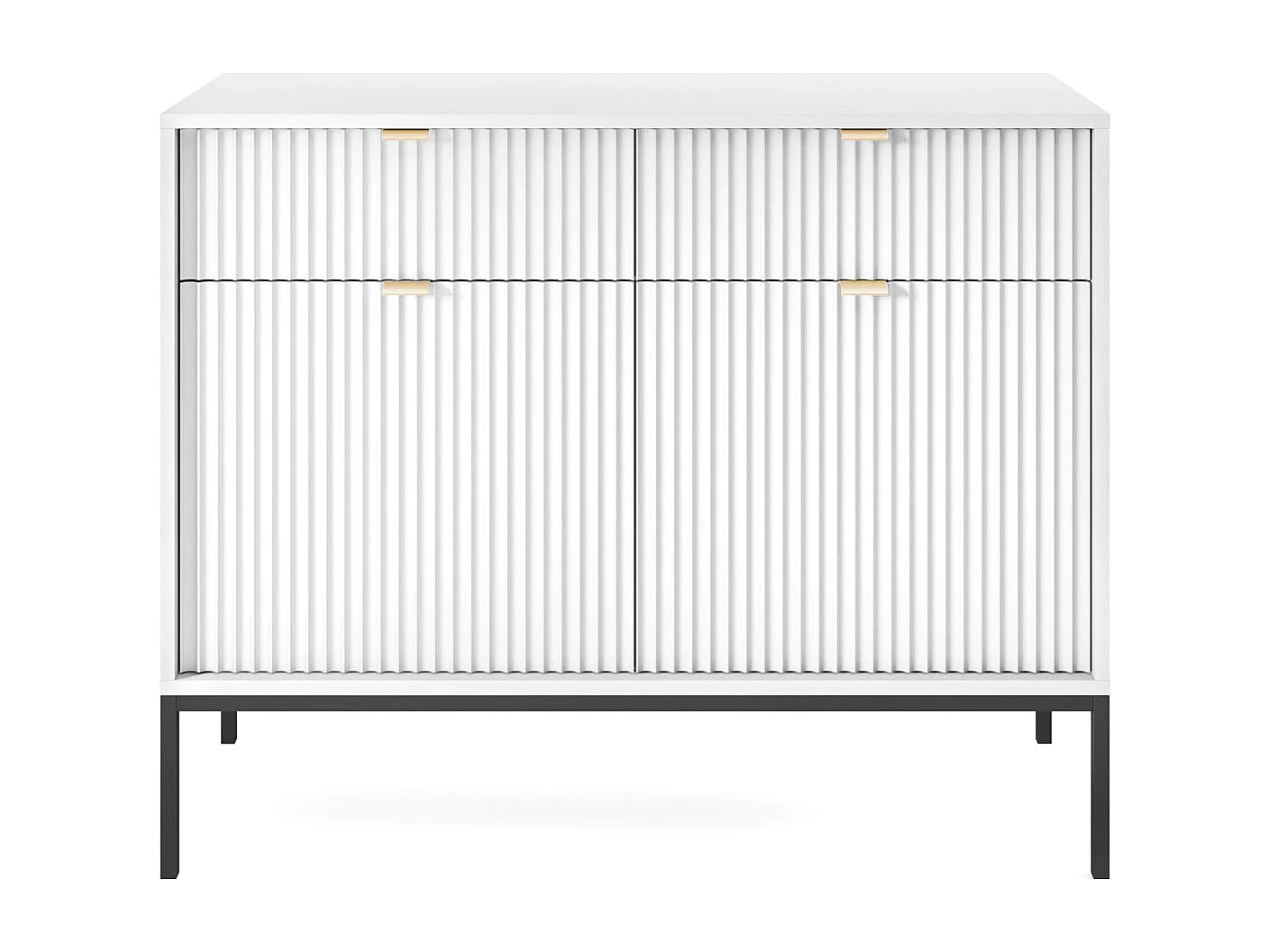 KOMMODE Nova Weiß / Schwarz 104 / 39 / 83cm