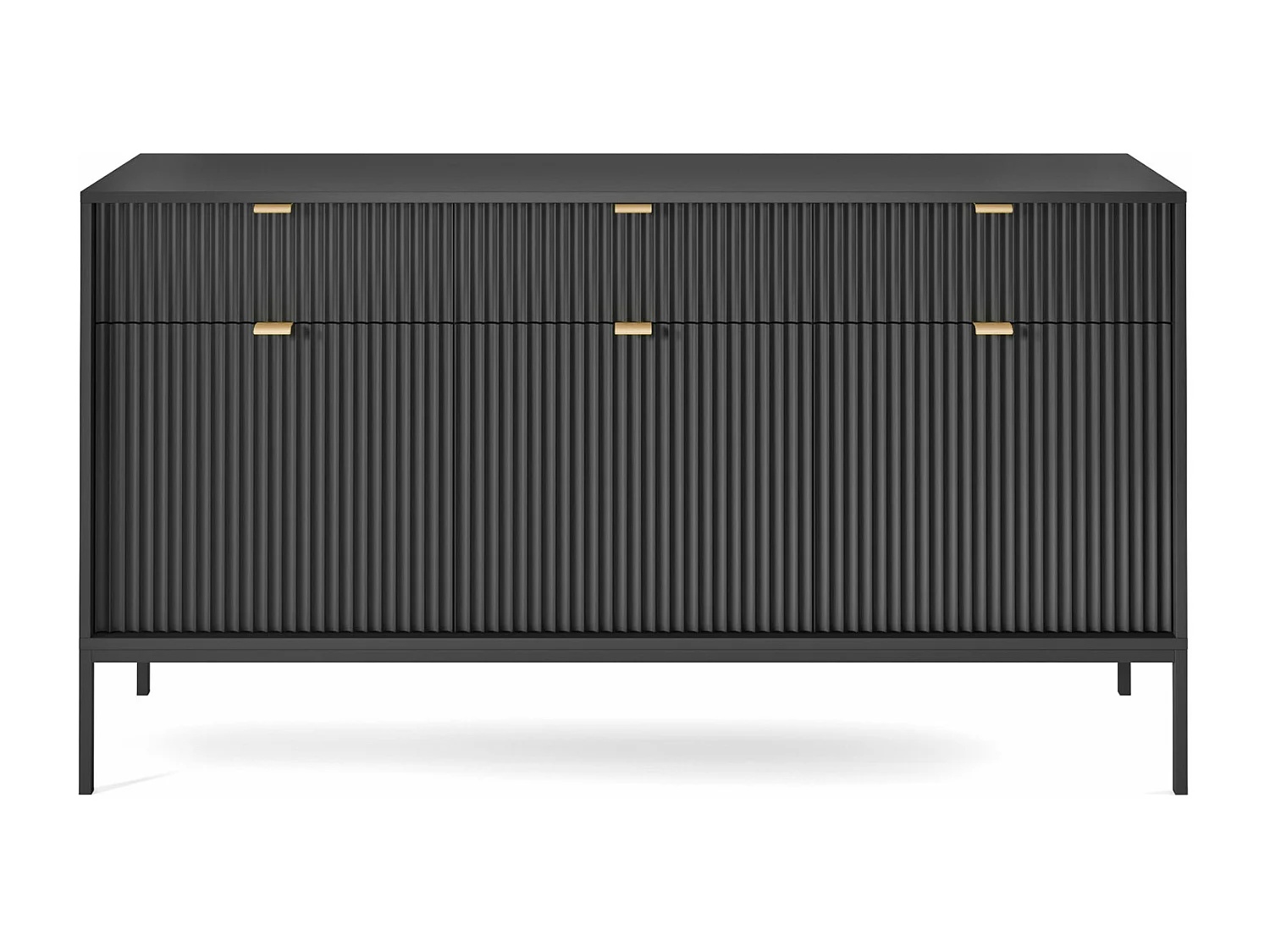 SIDEBOARD Nova Schwarz / Schwarz 154 / 39 / 83cm