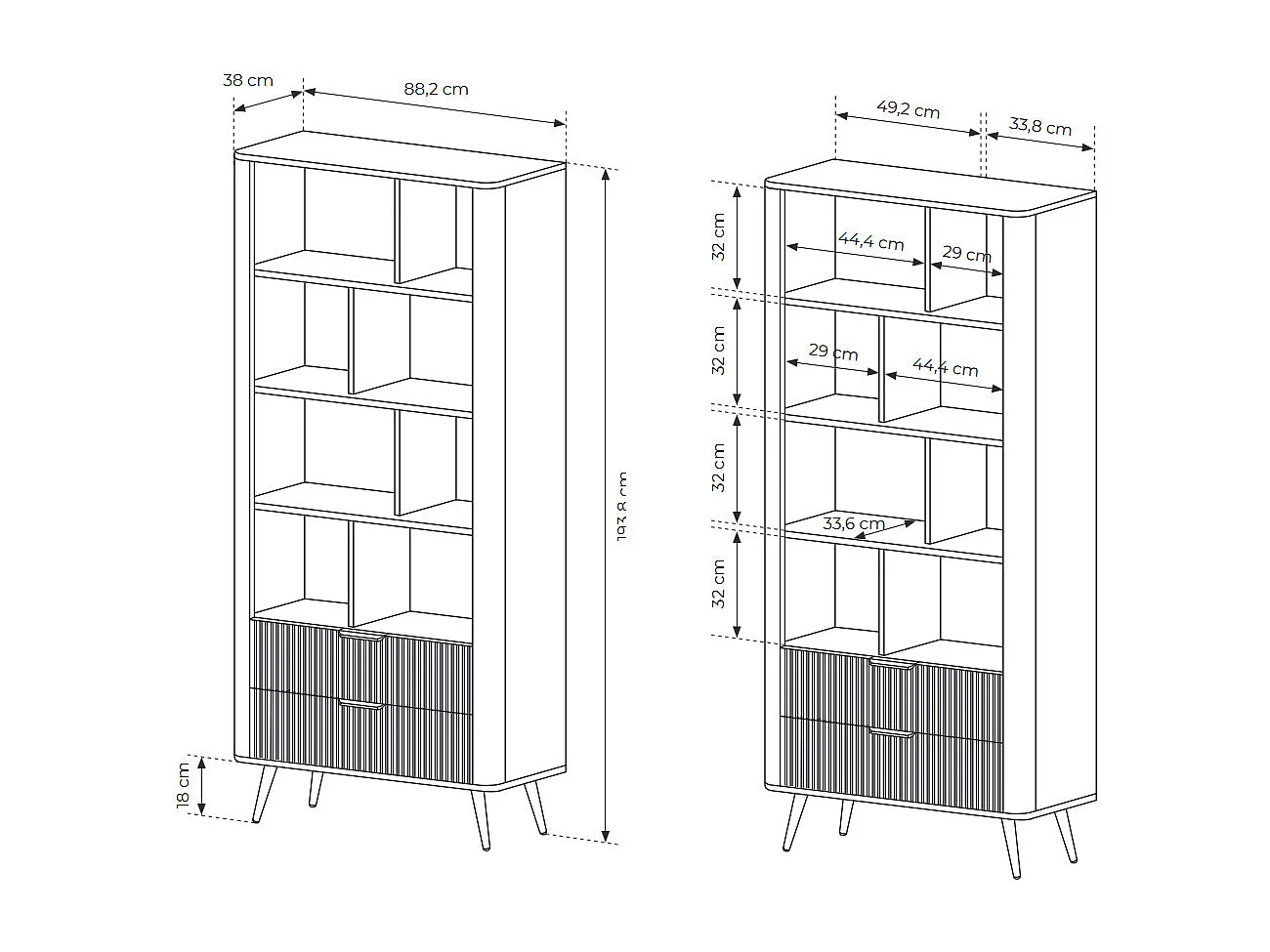 REGAL Lante beige 88 / 38 / 194cm
