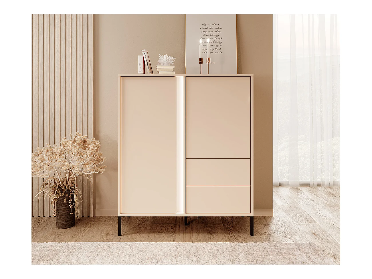 HIGHBOARD Dast beige 103 / 39,5 / 123cm