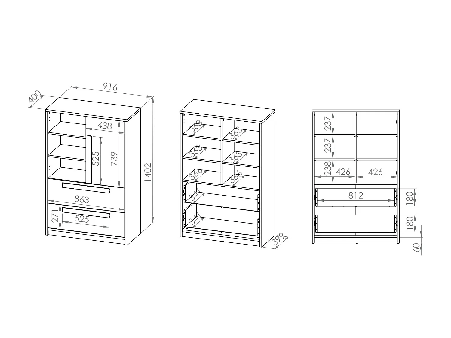 HIGHBOARD Drop Fjord Buche / weiß / grau