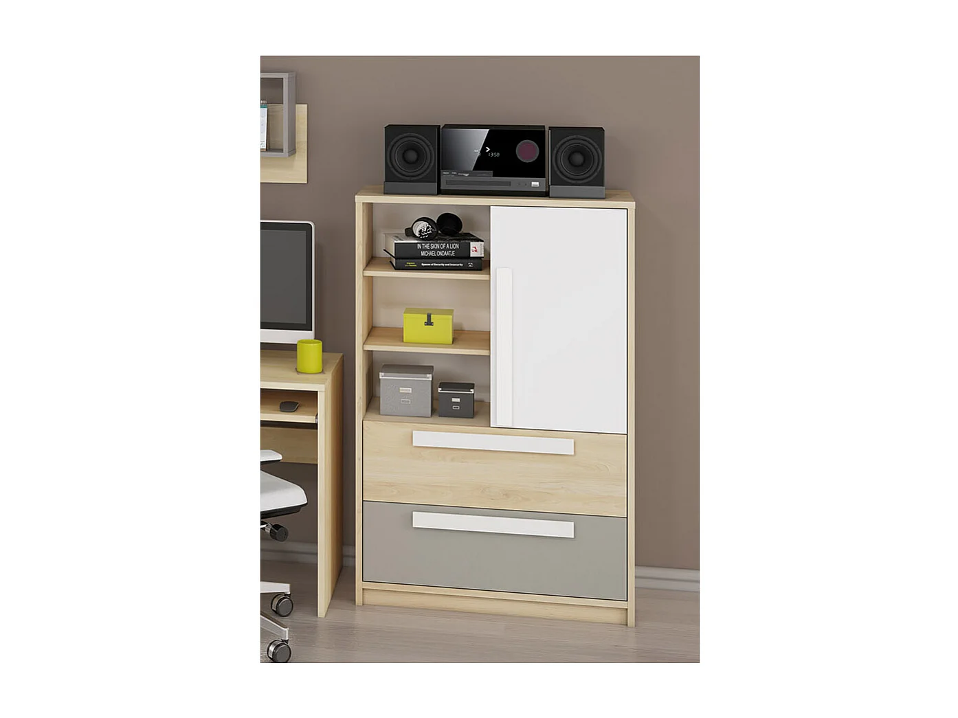 HIGHBOARD Drop Fjord Buche / weiß / grau