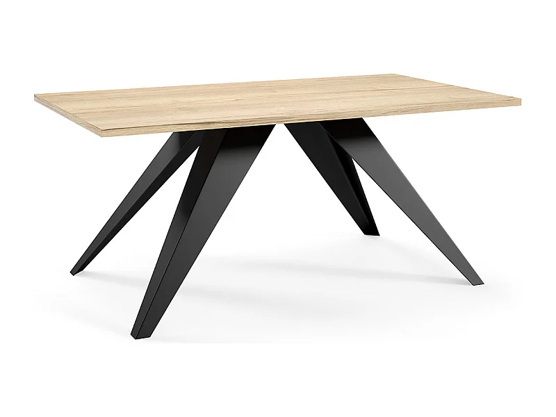 COUCHTISCH Aria Halifax Eiche Natur / Schwarz 120 / 60 / 48cm