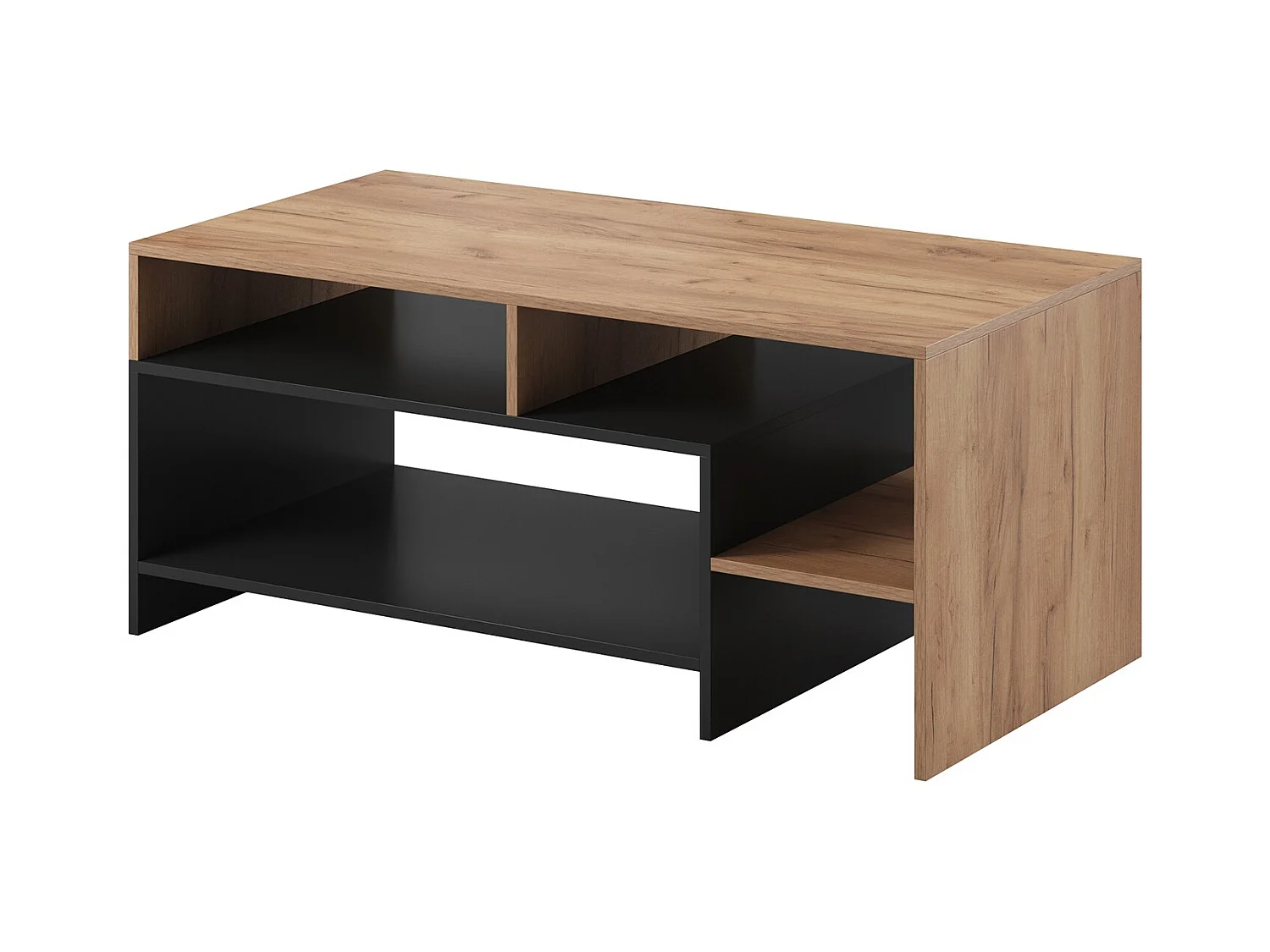 COUCHTISCH Alva Craft Gold Oak / anthrazit 120 / 60 / 53cm
