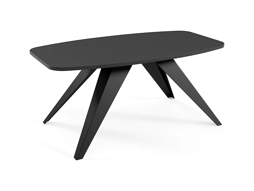 COUCHTISCH Luna Schwarz Molet / Schwarz 120 / 60 / 48cm