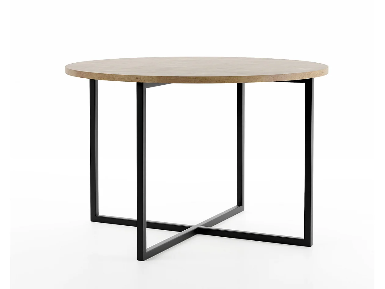 COUCHTISCH Tollnes Gold Craft Eiche / Schwarz 75 / 75 / 47cm