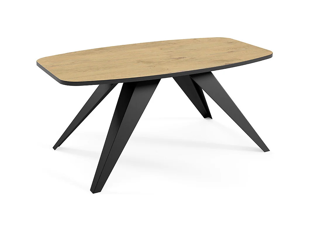 COUCHTISCH Luna Eiche Lancelot / Schwarz 120 / 60 / 48cm