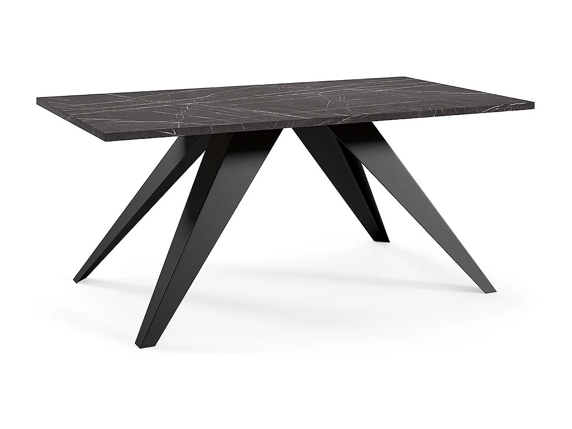 COUCHTISCH Aria Pietra Grigia Schwarz / Schwarz 120 / 60 / 48cm