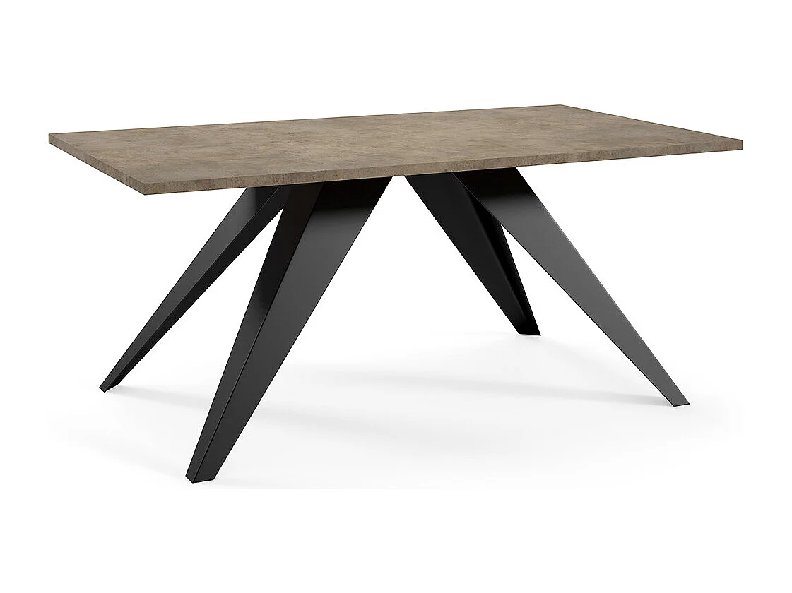 COUCHTISCH Aria Chicago Concrete Dunkelgrau / Schwarz 120 / 60 / 48cm
