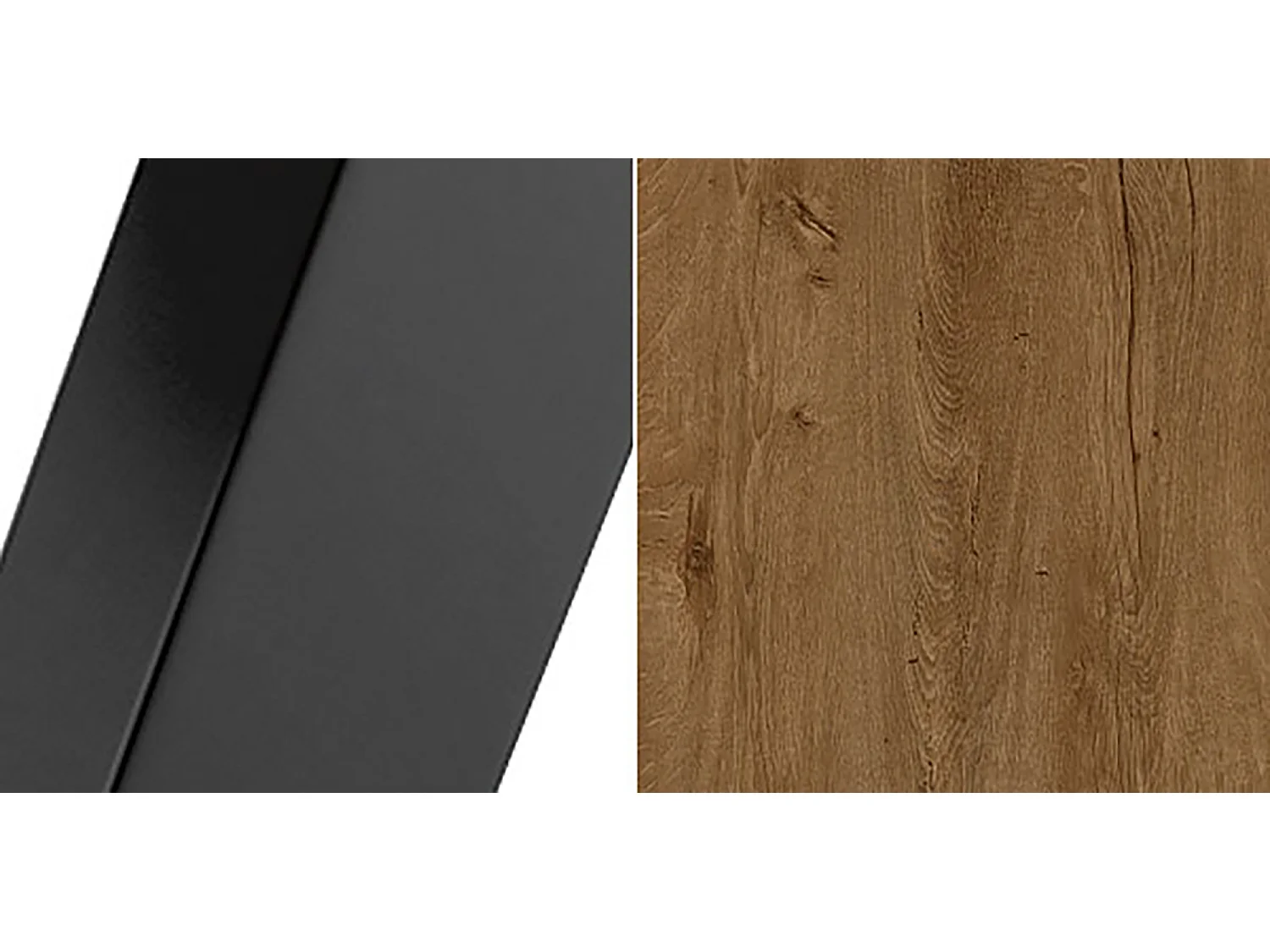 COUCHTISCH Libre Eiche Lefkas Dunkel / Schwarz (2er-Set)