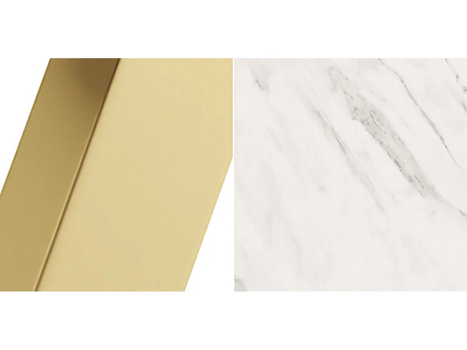 COUCHTISCH Libre Bianco Marmor / Gold (2er-Set)