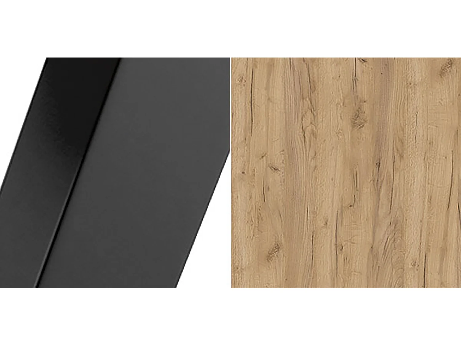 COUCHTISCH Dual Gold Craft Eiche / Schwarz (2er-Set)