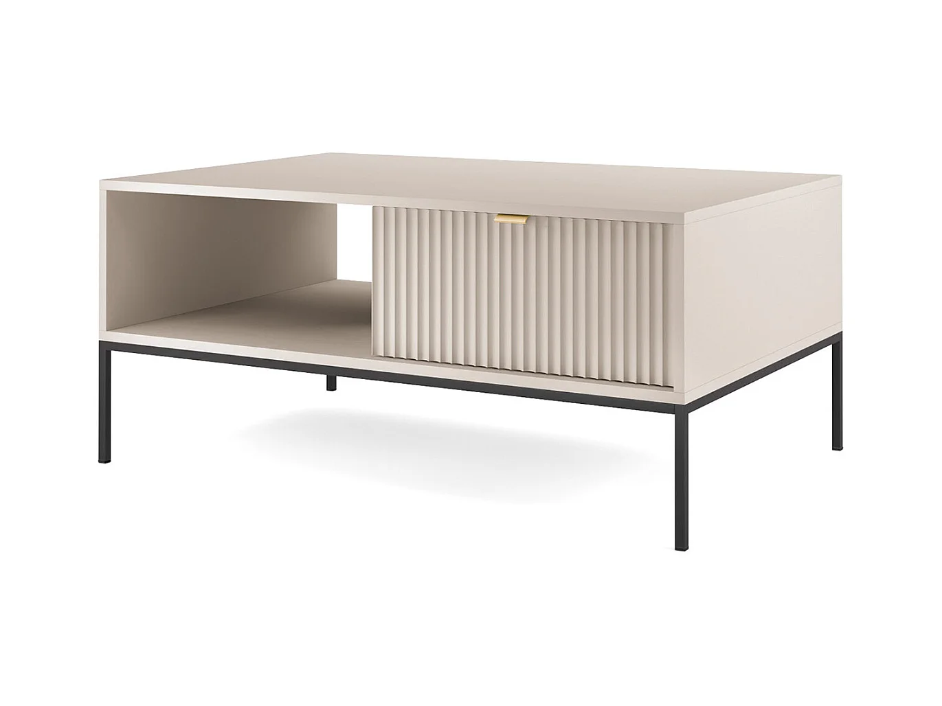 COUCHTISCH Nova Kaschmir / Schwarz 104 / 68 / 46cm