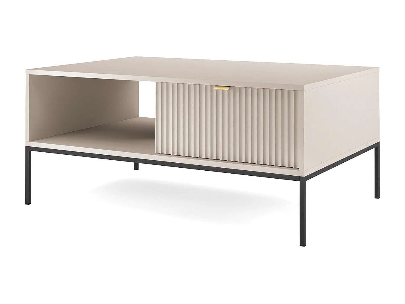 COUCHTISCH Nova Kaschmir / Schwarz 104 / 68 / 46cm