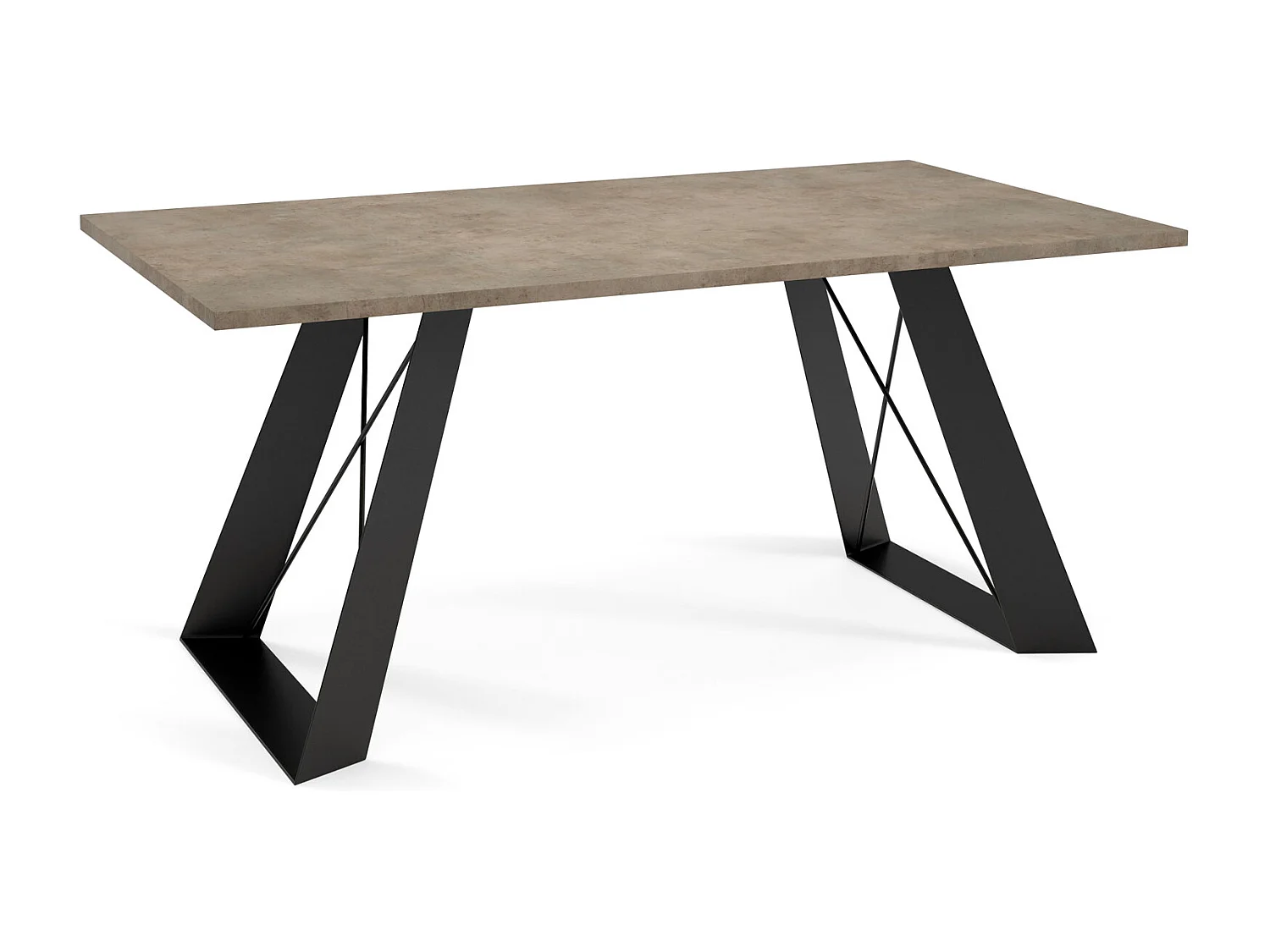 COUCHTISCH Satis Chicago Concrete Dunkelgrau / Schwarz 110 / 60 / 50cm