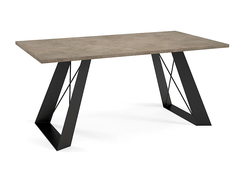 COUCHTISCH Satis Chicago Concrete Dunkelgrau / Schwarz 110 / 60 / 50cm