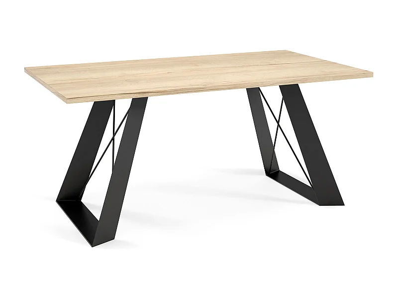 COUCHTISCH Satis Halifax Eiche Natur / Schwarz 110 / 60 / 50cm