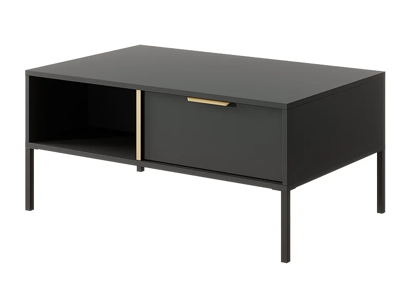 COUCHTISCH Lars anthrazit / gold 96,9 / 60 / 44,4 cm