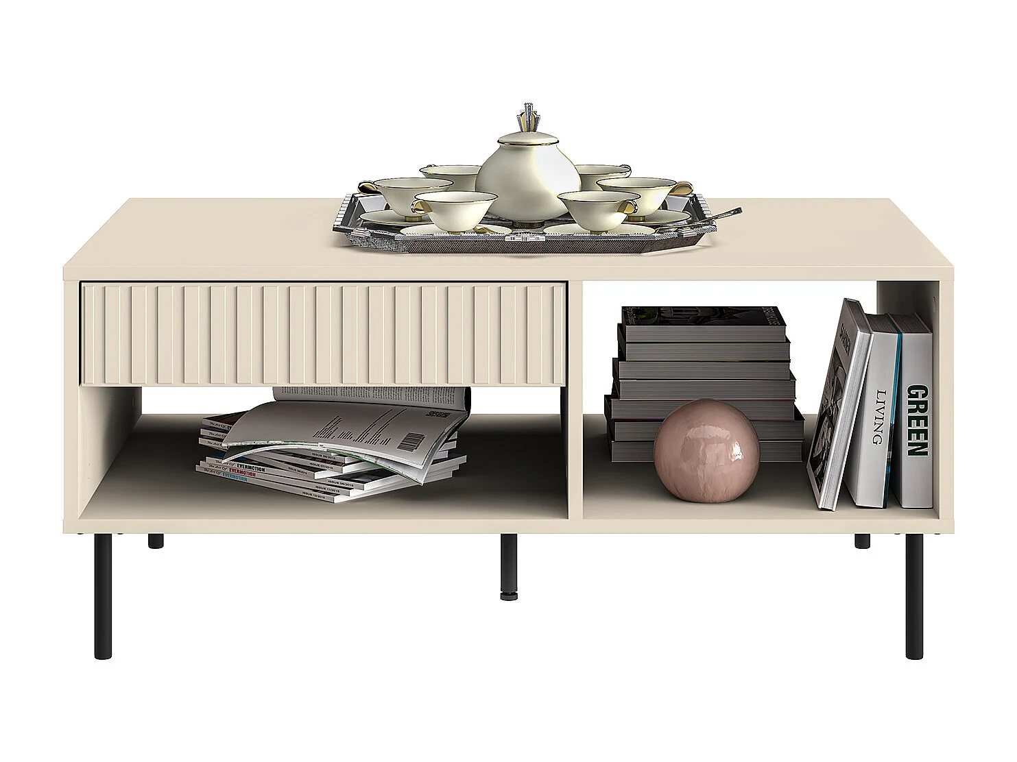 COUCHTISCH Sophie kaschmir matt 100 / 60 / 45cm