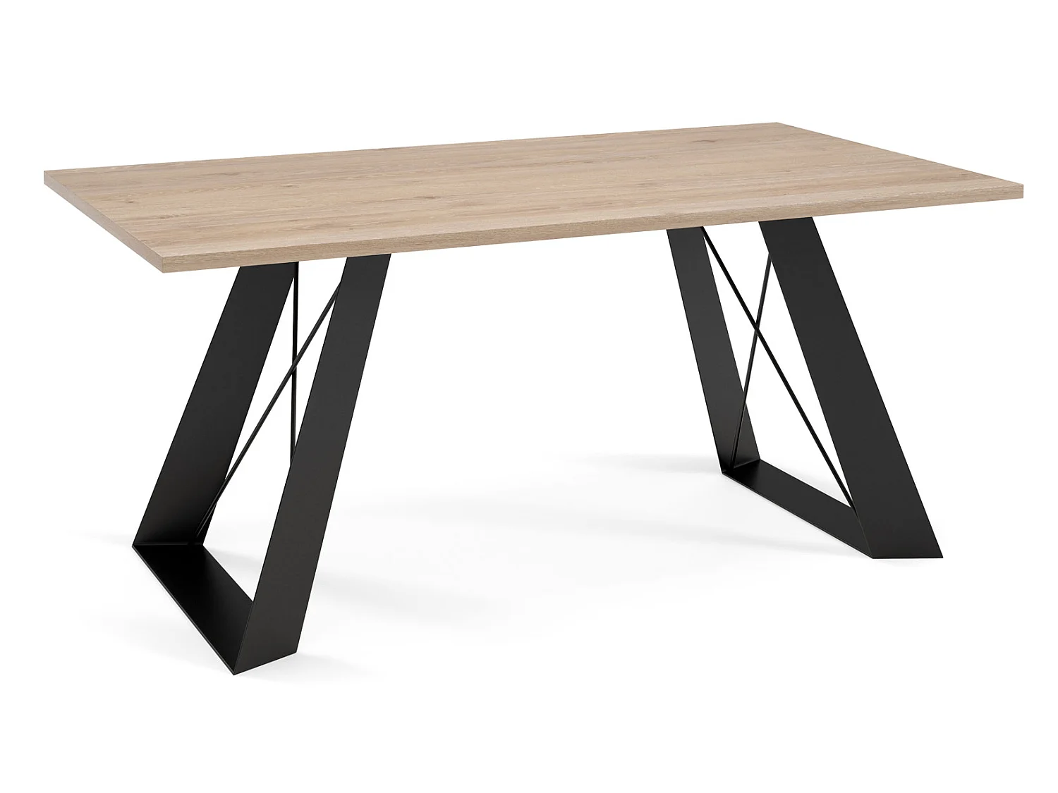 COUCHTISCH Satis Davos Eiche Trüffelbraun / Schwarz 110 / 60 / 50cm