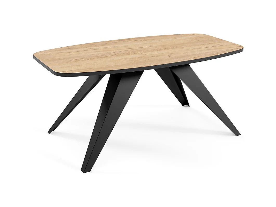COUCHTISCH Luna Gold Craft Eiche / Schwarz 120 / 60 / 48cm