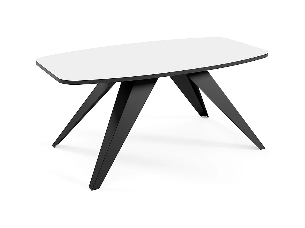 COUCHTISCH Luna Icy Weiß / Schwarz 120 / 60 / 48cm