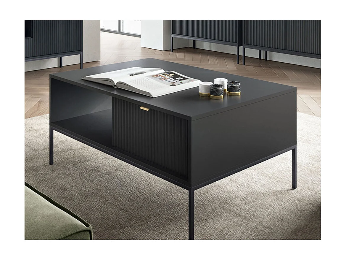 COUCHTISCH Nova Schwarz / Schwarz 104 / 68 / 46cm