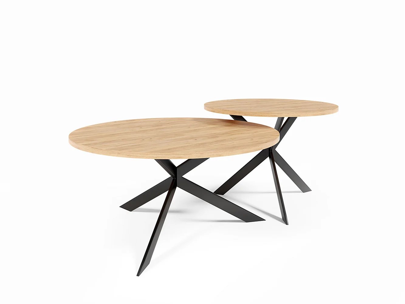 COUCHTISCH Libre Schwarz Molet / Schwarz (2er-Set)