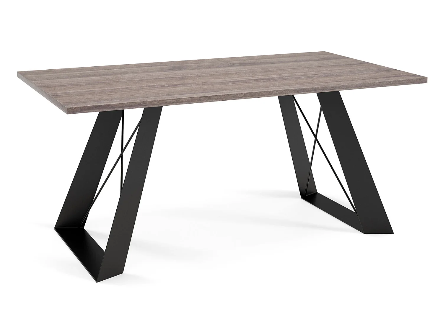 COUCHTISCH Satis Sherman Eiche Anthrazit / Schwarz 110 / 60 / 50cm