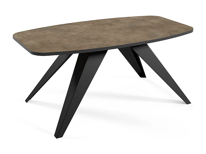 COUCHTISCH Luna Chicago Concrete Dunkelgrau / Schwarz 120 / 60 / 48cm