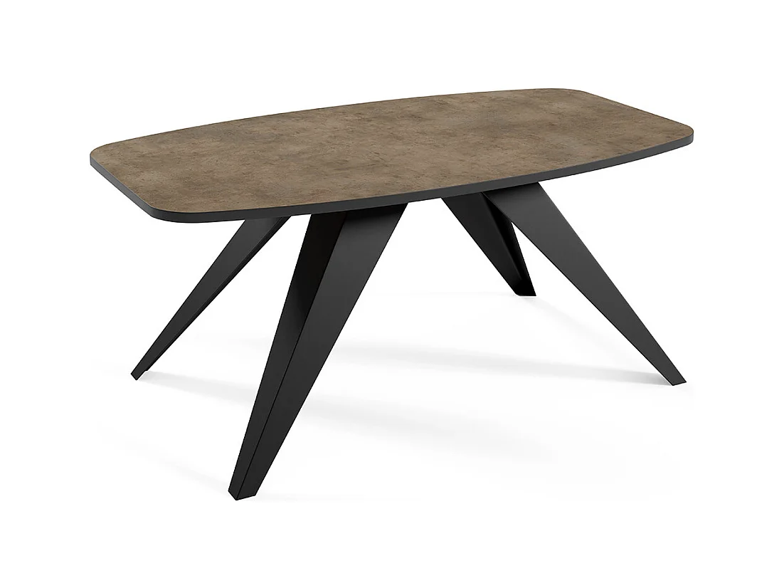 COUCHTISCH Luna Chicago Concrete Dunkelgrau / Schwarz 120 / 60 / 48cm