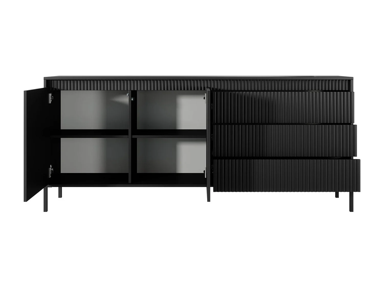 SIDEBOARD Senso schwarz 188 / 40 / 82cm