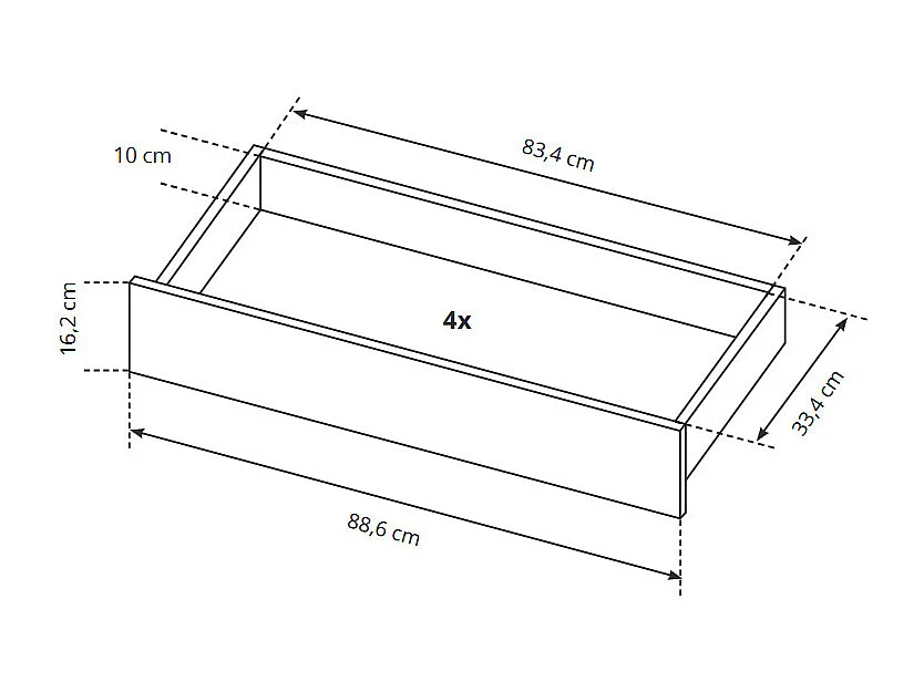 KOMMODE Xelo Wildeiche Gold / weiß 92 / 40,5 / 90cm