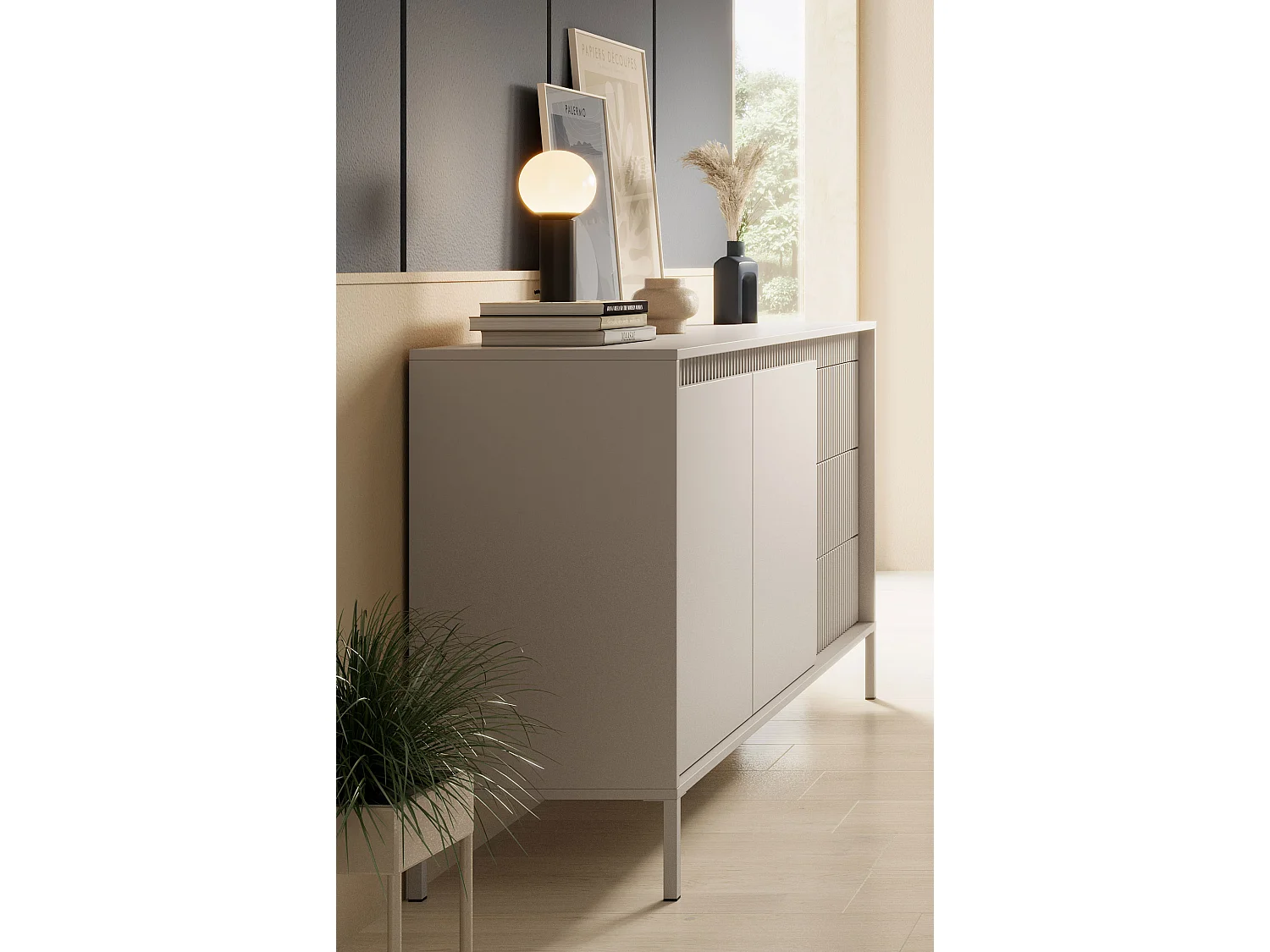 SIDEBOARD Senso beige 154 / 40 / 82cm