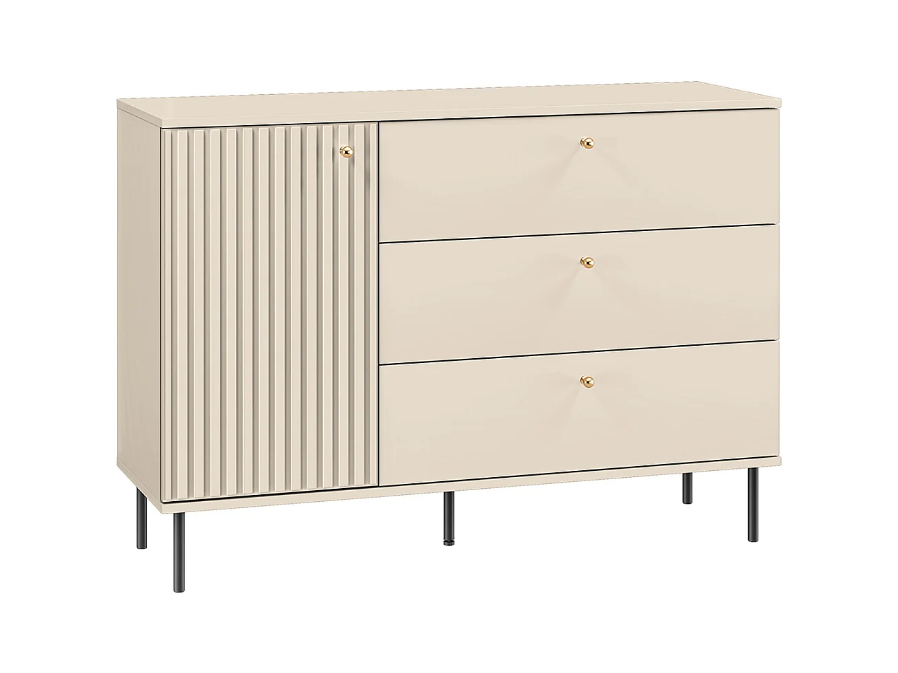 SIDEBOARD Sophie kaschmir matt 120 / 40 / 85cm