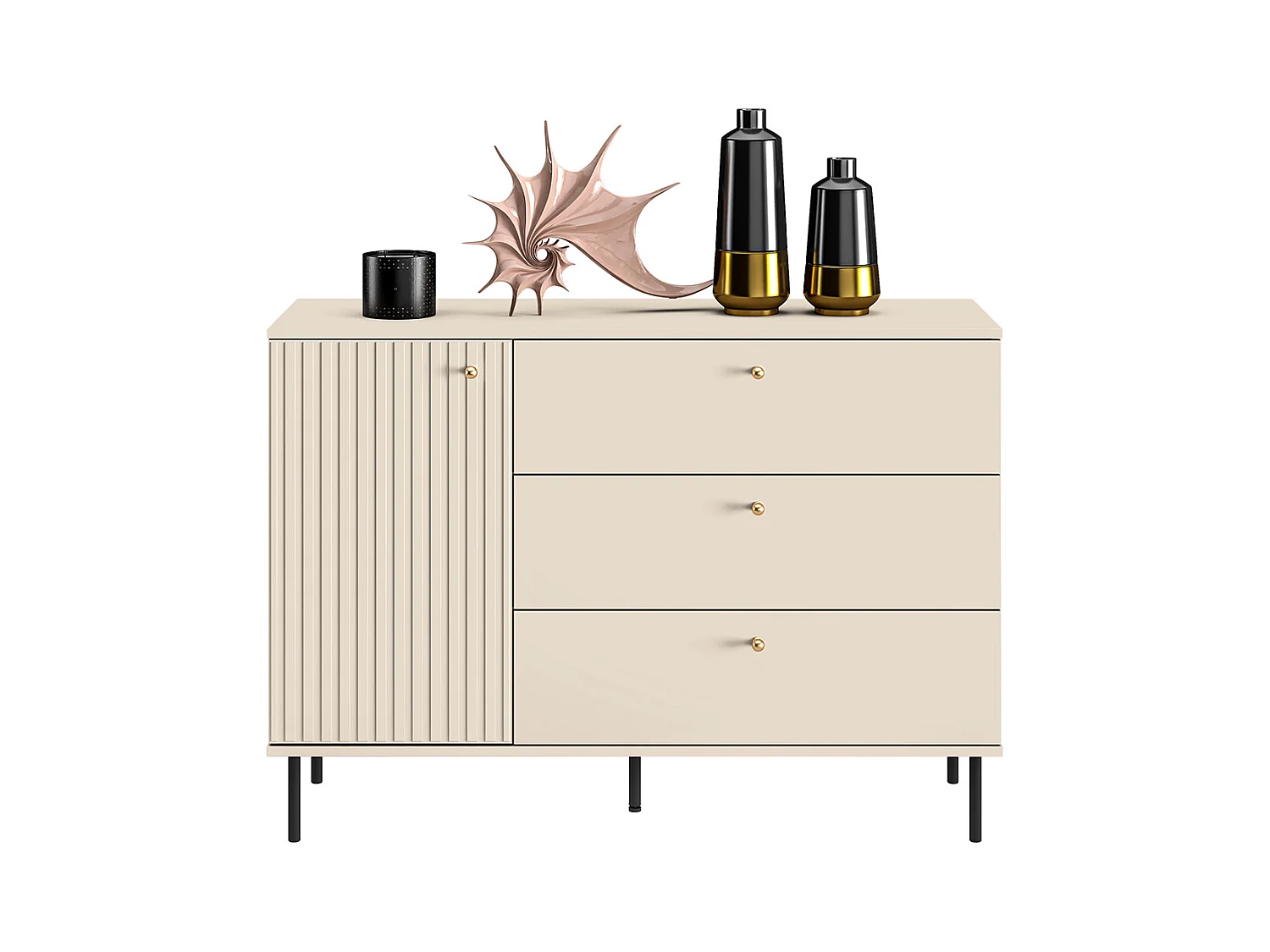 SIDEBOARD Sophie kaschmir matt 120 / 40 / 85cm