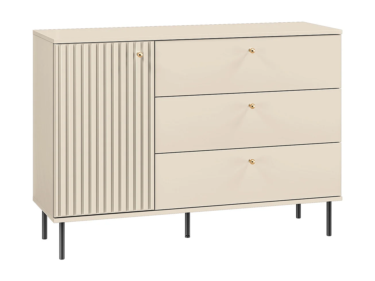 SIDEBOARD Sophie kaschmir matt 120 / 40 / 85cm