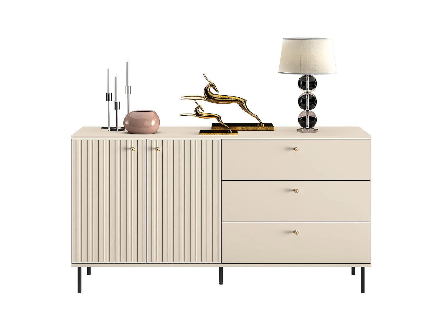 SIDEBOARD Sophie kaschmir matt 160 / 40 / 85cm