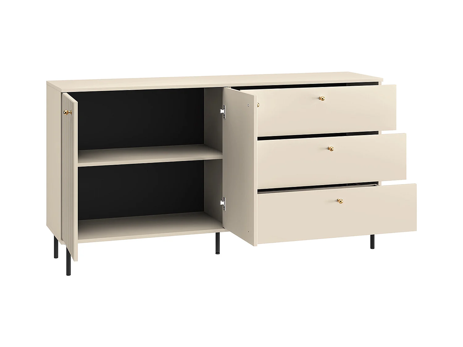 SIDEBOARD Sophie kaschmir matt 160 / 40 / 85cm