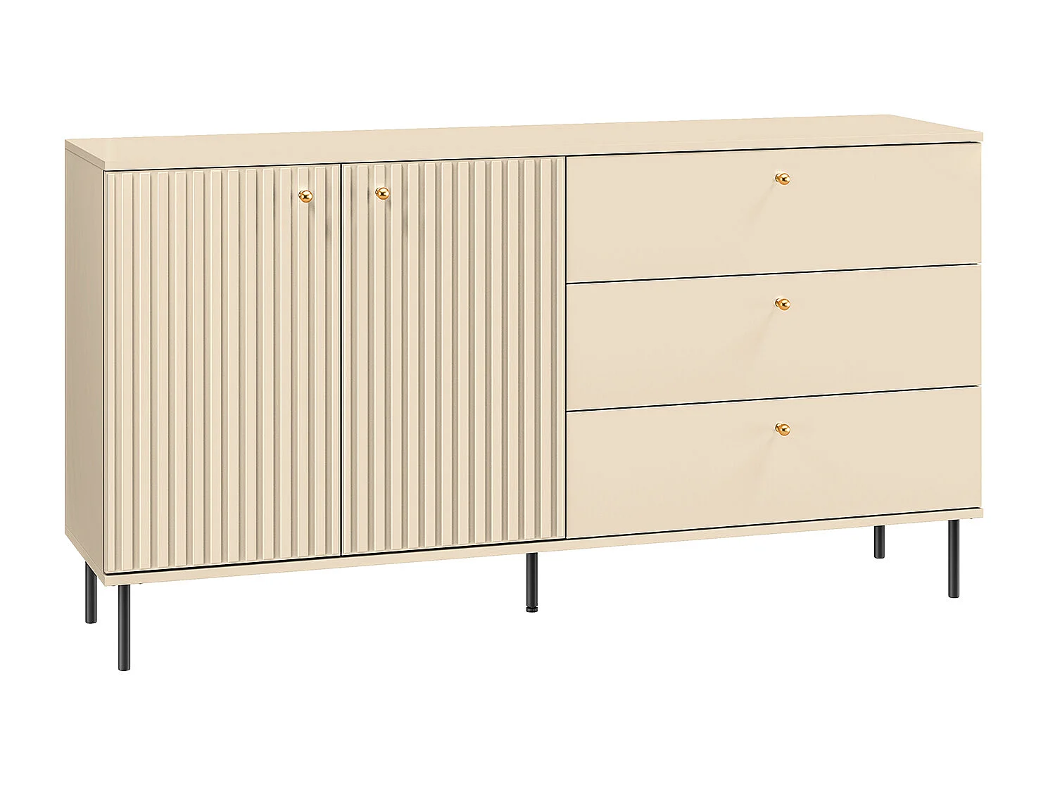 SIDEBOARD Sophie kaschmir matt 160 / 40 / 85cm