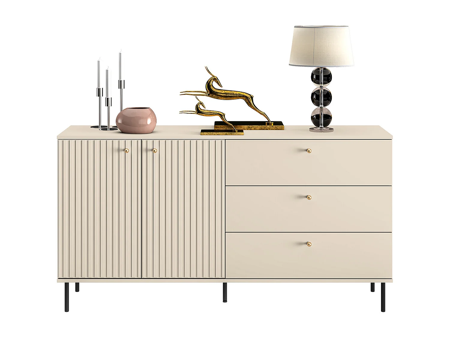 SIDEBOARD Sophie kaschmir matt 160 / 40 / 85cm