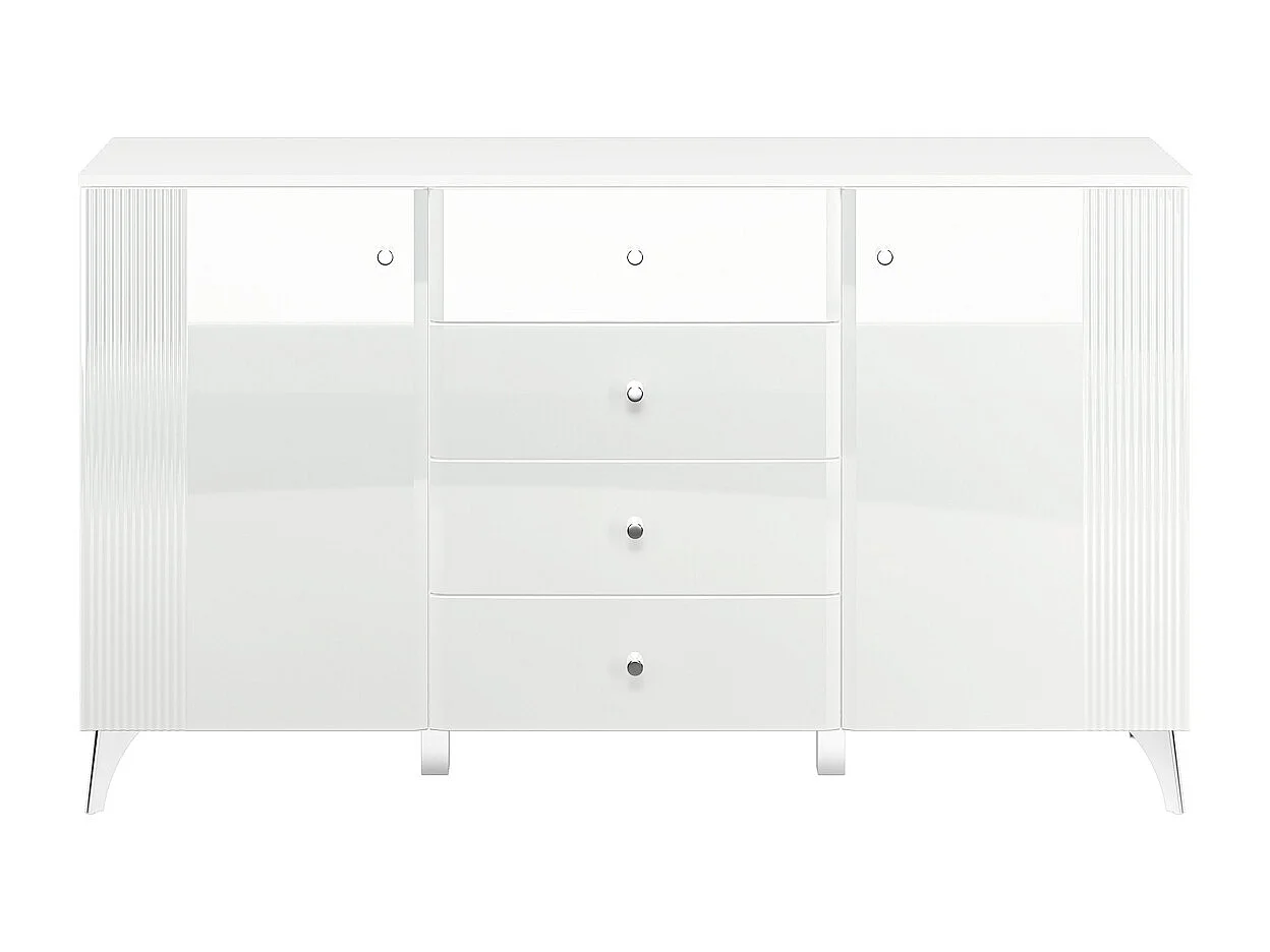 SIDEBOARD Villa weiß Hochglanz / weiß 160 / 40 / 92cm