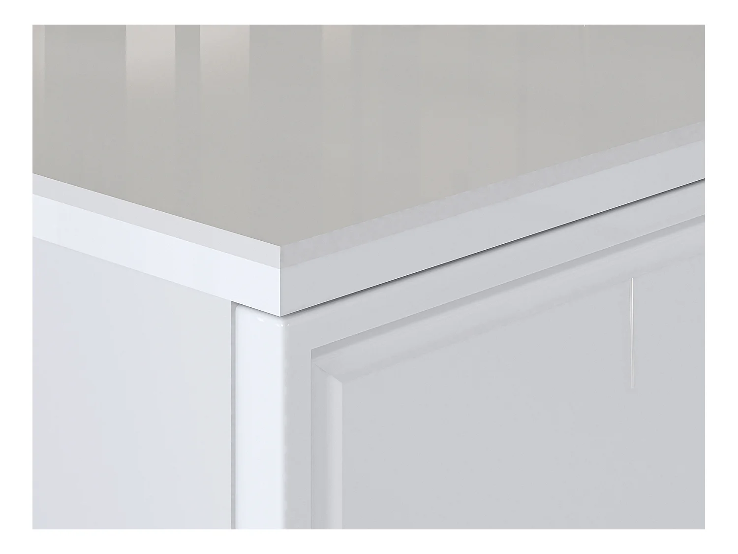 SIDEBOARD Goldin weiß / weiß hochglanz / gold 160 / 40 / 85cm