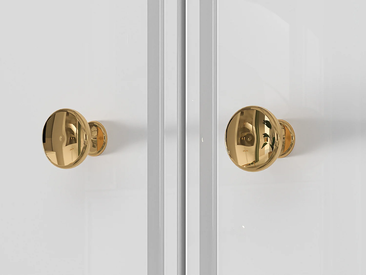 SIDEBOARD Goldin weiß / weiß hochglanz / gold 160 / 40 / 85cm