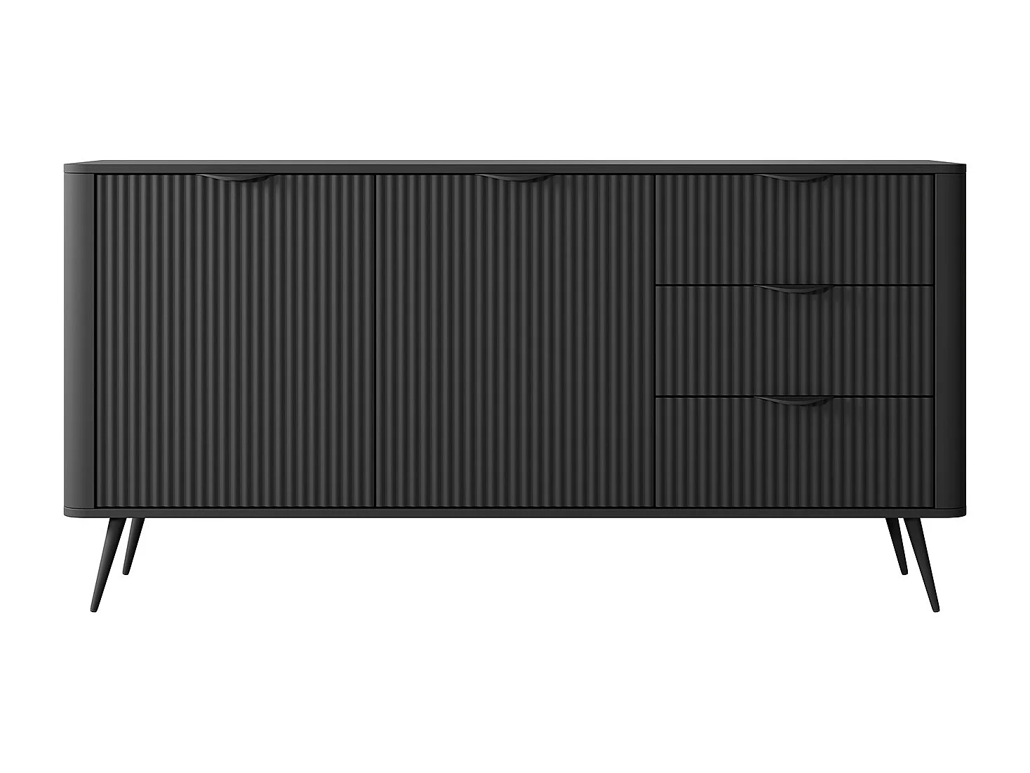 SIDEBOARD Lante schwarz 163 / 38 / 81cm