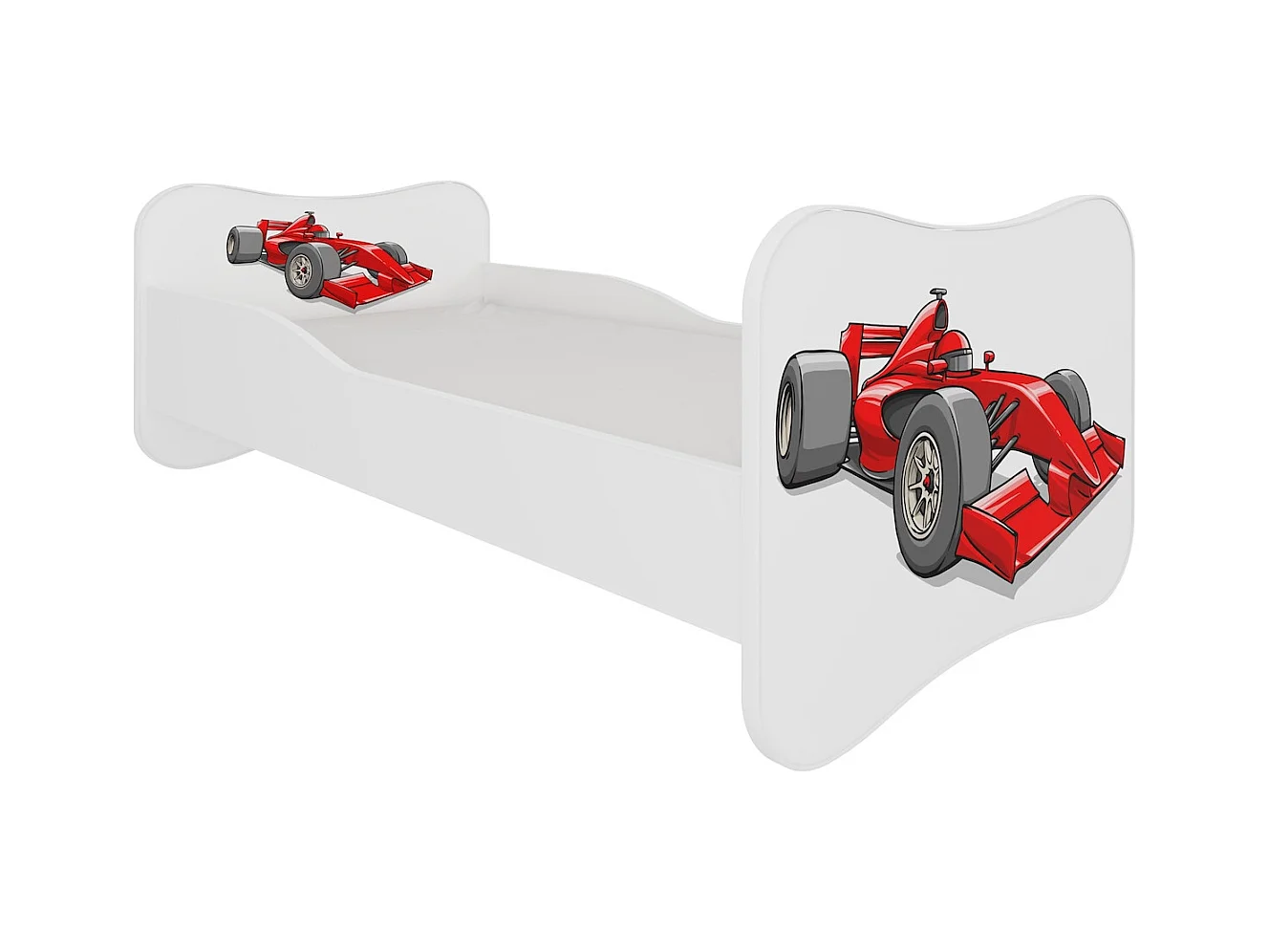 KINDERBETT Gonzalo weiß / rot / grau 88 / 164 / 63cm