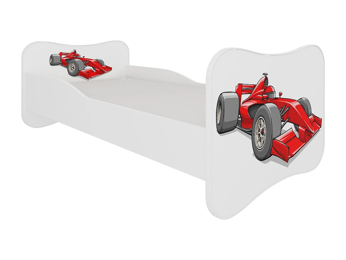 KINDERBETT Gonzalo weiß / rot / grau 88 / 164 / 63cm