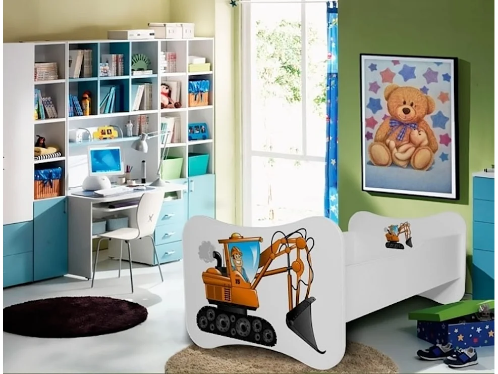 KINDERBETT Gonzalo schwarz / orange 88 / 164 / 63cm