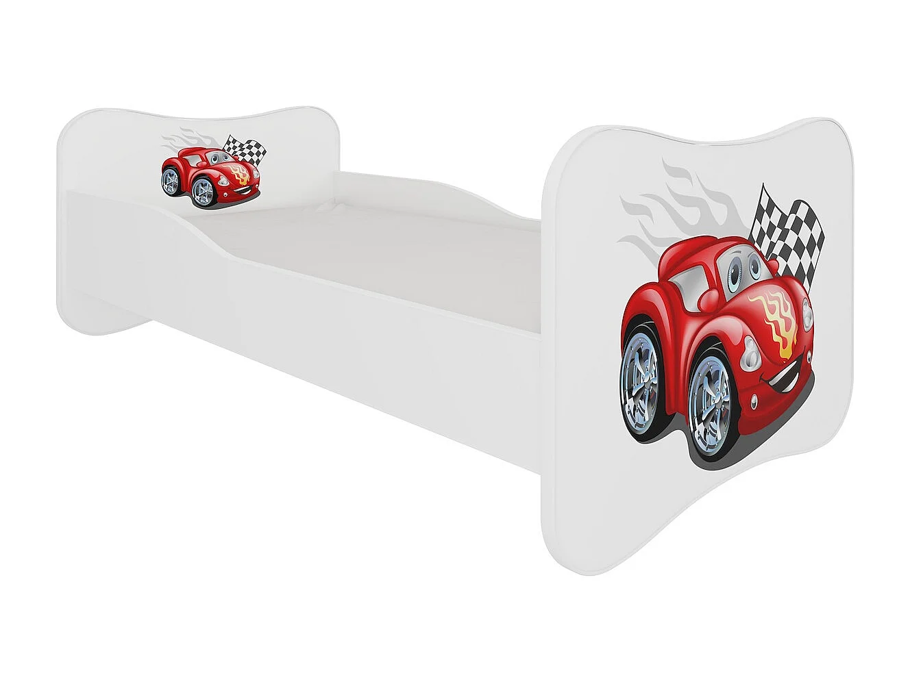KINDERBETT Gonzalo rot / weiß 88 / 164 / 63cm