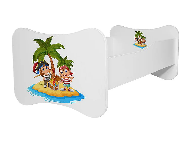 KINDERBETT Gonzalo weiß / grün 88 / 164 / 63cm